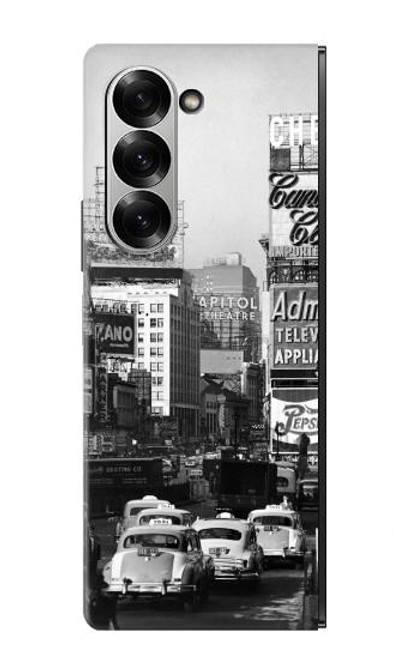 S0182 New York Vintage Etui Coque Housse pour Samsung Galaxy Z Fold 6