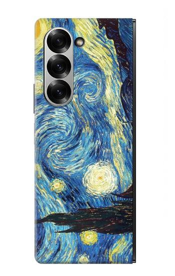 S0213 Van Gogh Starry Nights Etui Coque Housse pour Samsung Galaxy Z Fold 6