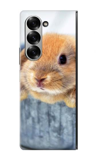 S0242 Lapin mignon Etui Coque Housse pour Samsung Galaxy Z Fold 6