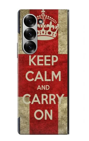 S0674 Garder le calme et continuer Etui Coque Housse pour Samsung Galaxy Z Fold 6