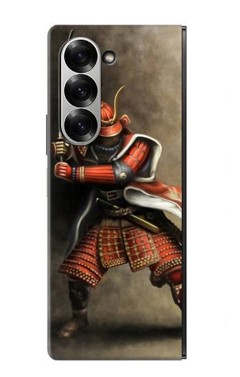 S0796 Japon Rouge Samurai Etui Coque Housse pour Samsung Galaxy Z Fold 6