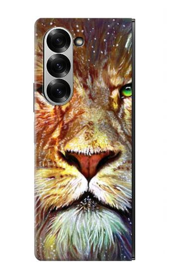 S1354 Lion Etui Coque Housse pour Samsung Galaxy Z Fold 6