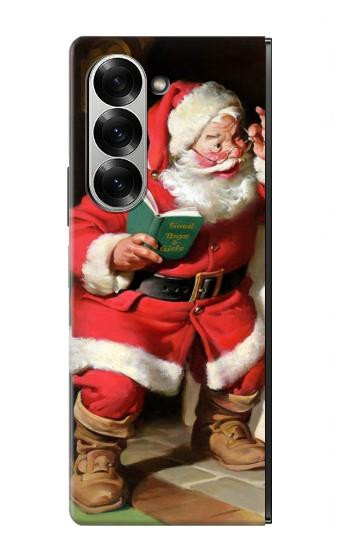 S1417 Père Noël Joyeux Noël Etui Coque Housse pour Samsung Galaxy Z Fold 6
