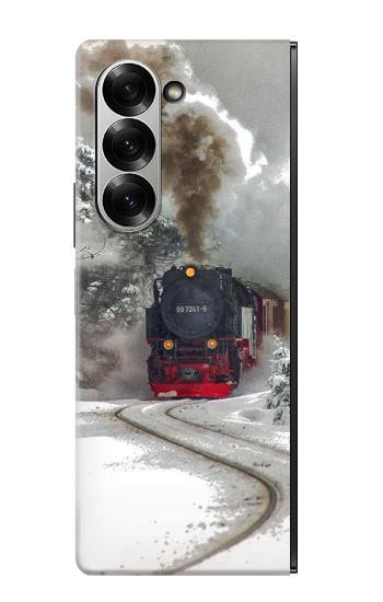 S1509 Train à vapeur Etui Coque Housse pour Samsung Galaxy Z Fold 6