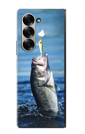 S1594 Pêche à l'achigan Etui Coque Housse pour Samsung Galaxy Z Fold 6