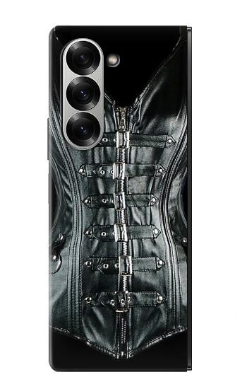 S1639 Gothique Corset Noir Etui Coque Housse pour Samsung Galaxy Z Fold 6