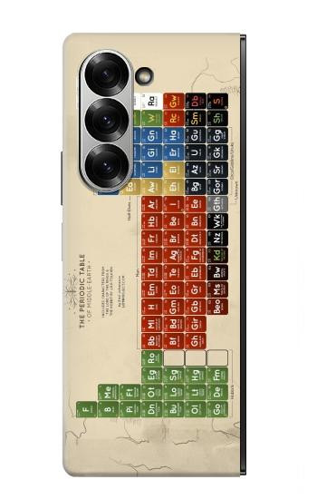 S1695 Le tableau périodique de la Terre du Milieu Etui Coque Housse pour Samsung Galaxy Z Fold 6