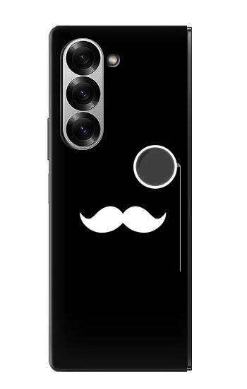 S1946 Sir Mustache Minimalisme Etui Coque Housse pour Samsung Galaxy Z Fold 6