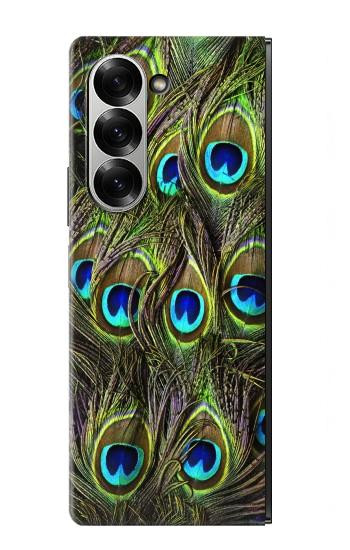 S1965 Paon Plume Etui Coque Housse pour Samsung Galaxy Z Fold 6