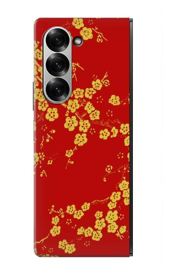 S2050 fleur de Cerisiers chinois imprimé graphique Etui Coque Housse pour Samsung Galaxy Z Fold 6
