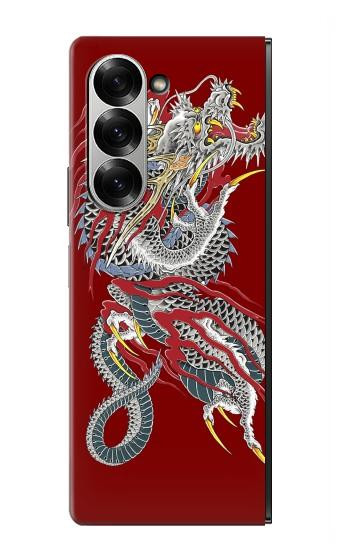 S2104 Yakuza dragon Tatouage Etui Coque Housse pour Samsung Galaxy Z Fold 6