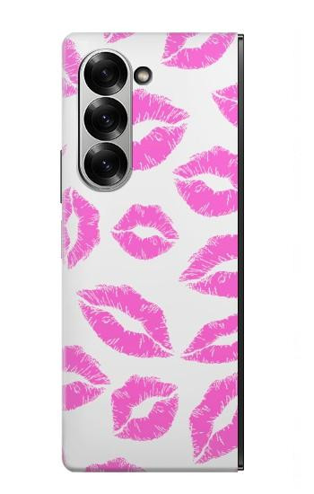 S2214 Bisous Lèvres roses Etui Coque Housse pour Samsung Galaxy Z Fold 6