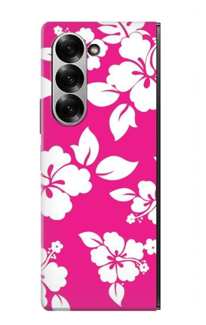 S2246 Motif rose Hawai Hibiscus Etui Coque Housse pour Samsung Galaxy Z Fold 6