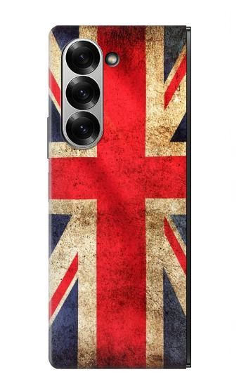 S2303 Drapeau britannique UK Millésime Etui Coque Housse pour Samsung Galaxy Z Fold 6