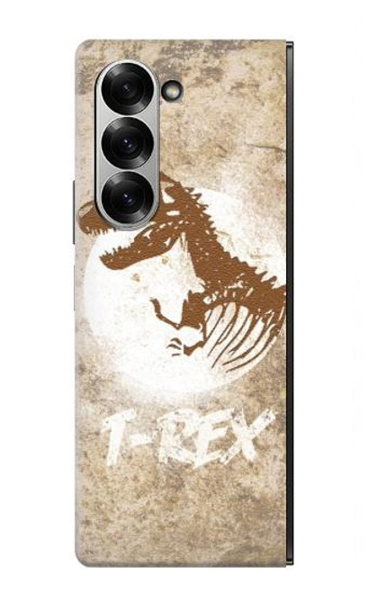 S2372 T-Rex Jurassic Fossile Etui Coque Housse pour Samsung Galaxy Z Fold 6