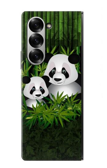 S2441 Forêt de Bambous de la famille Panda Etui Coque Housse pour Samsung Galaxy Z Fold 6
