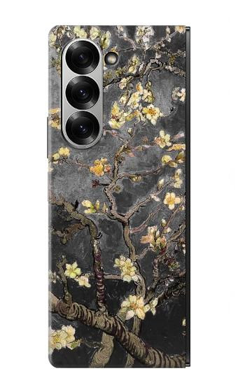 S2664 Noir Fleur Amandier Van Gogh Etui Coque Housse pour Samsung Galaxy Z Fold 6