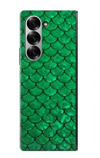 S2704 Vert poisson échelle motif graphique Etui Coque Housse pour Samsung Galaxy Z Fold 6