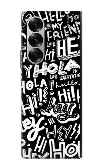 S2744 Hey Salut Bonjour Motif Art Etui Coque Housse pour Samsung Galaxy Z Fold 6