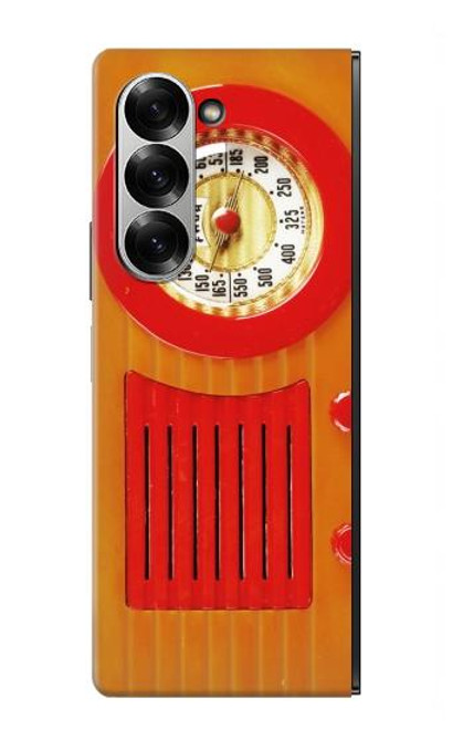 S2780 Radio bakélite orange millésimé Etui Coque Housse pour Samsung Galaxy Z Fold 6