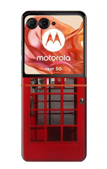 S0058 Cabine téléphonique Etui Coque Housse pour Motorola Razr 70,60,50, Razr (2026, 2025, 2024)