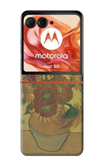 S0214 Van Gogh quinze tournesols Etui Coque Housse pour Motorola Razr 70,60,50, Razr (2026, 2025, 2024)