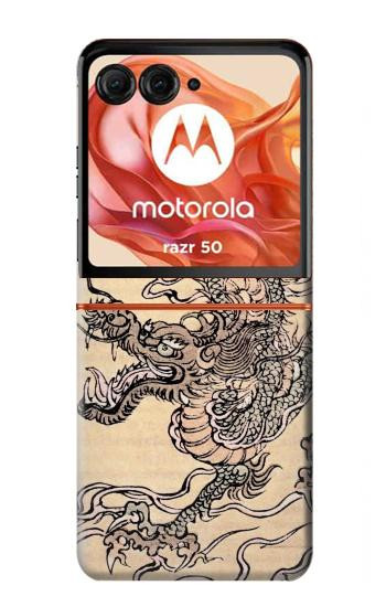S0318 antique dragon Etui Coque Housse pour Motorola Razr 70,60,50, Razr (2026, 2025, 2024)
