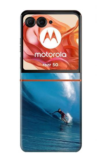 S0438 Hawaii Surf Etui Coque Housse pour Motorola Razr 70,60,50, Razr (2026, 2025, 2024)