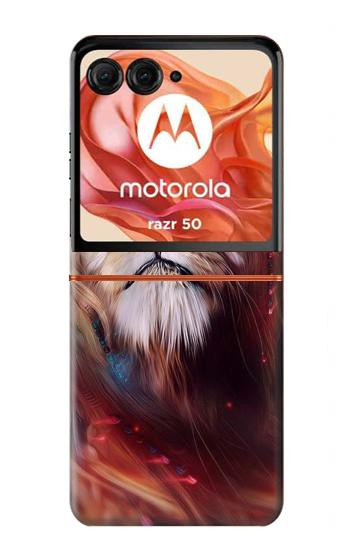 S0691 Peinture Leo Etui Coque Housse pour Motorola Razr 70,60,50, Razr (2026, 2025, 2024)