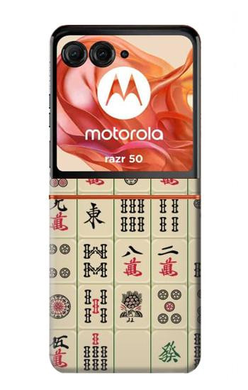 S0802 Mahjong Etui Coque Housse pour Motorola Razr 70,60,50, Razr (2026, 2025, 2024)
