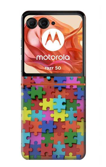 S0816 Puzzle Etui Coque Housse pour Motorola Razr 70,60,50, Razr (2026, 2025, 2024)