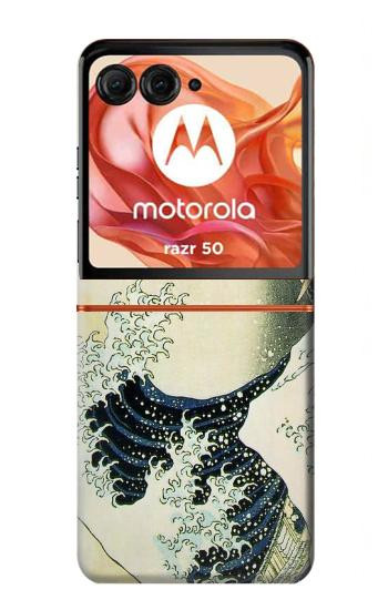 S1040 Hokusai La grande vague de Kanagawa Etui Coque Housse pour Motorola Razr 70,60,50, Razr (2026, 2025, 2024)