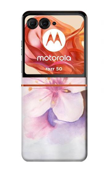 S1415 Fleur de Sakura Art Etui Coque Housse pour Motorola Razr 70,60,50, Razr (2026, 2025, 2024)