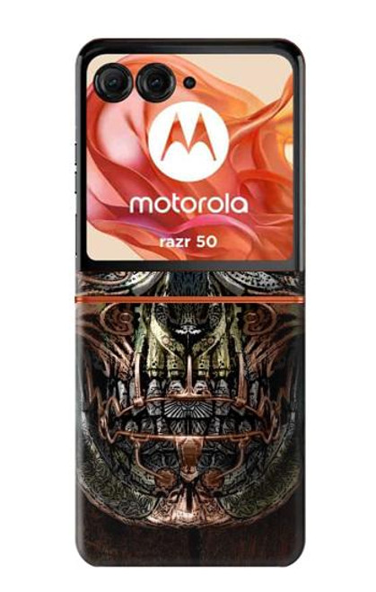 S1685 Crâne Steampunk Etui Coque Housse pour Motorola Razr 50