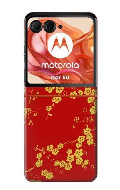S2050 fleur de Cerisiers chinois imprimé graphique Etui Coque Housse pour Motorola Razr 50