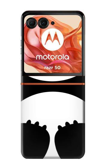 S2085 Panda minimaliste Etui Coque Housse pour Motorola Razr 70,60,50, Razr (2026, 2025, 2024)