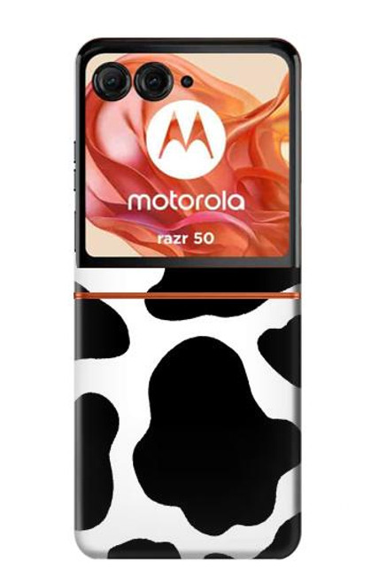 S2096 Motif de vache transparente Etui Coque Housse pour Motorola Razr 50