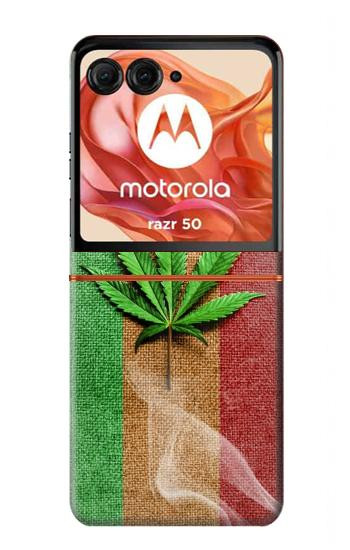 S2109 Drapeau Rasta Etui Coque Housse pour Motorola Razr 70,60,50, Razr (2026, 2025, 2024)