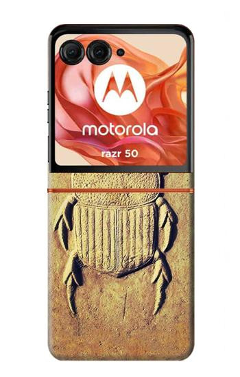 S2401 Scarabée égyptien Beetle imprimé graphique Etui Coque Housse pour Motorola Razr 70,60,50, Razr (2026, 2025, 2024)