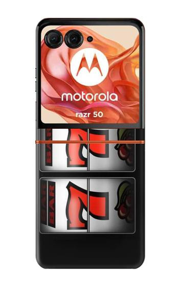 S2406 Machine à sous de Lucky 777 Etui Coque Housse pour Motorola Razr 70,60,50, Razr (2026, 2025, 2024)