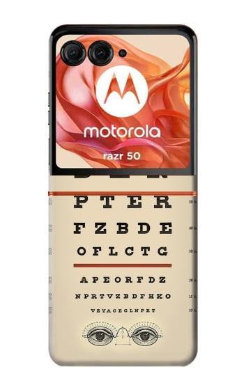 S2502 Tableau d'examen des yeux Etui Coque Housse pour Motorola Razr 70,60,50, Razr (2026, 2025, 2024)
