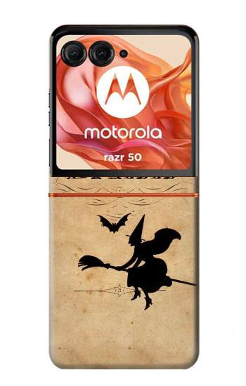 S2648 Les sorcières d'Halloween millésimé balle Etui Coque Housse pour Motorola Razr 70,60,50, Razr (2026, 2025, 2024)