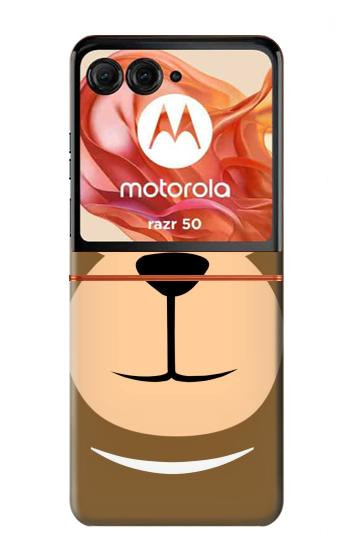 S2721 Mignon grincheux Singe Dessin animé Etui Coque Housse pour Motorola Razr 70,60,50, Razr (2026, 2025, 2024)
