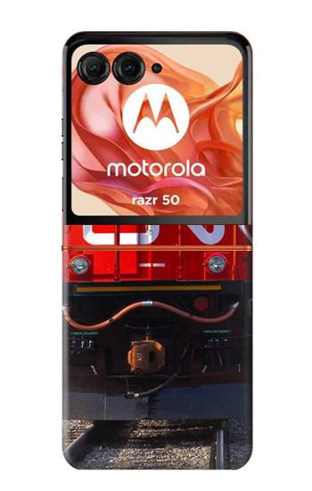 S2774 Train Canada Nationale des chemins de fer Etui Coque Housse pour Motorola Razr 70,60,50, Razr (2026, 2025, 2024)