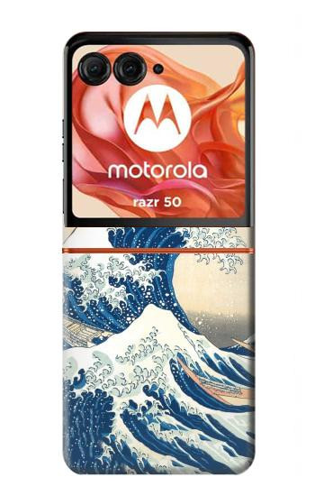 S2790 Hokusai Sous la vague au large de Kanagawa Etui Coque Housse pour Motorola Razr 70,60,50, Razr (2026, 2025, 2024)