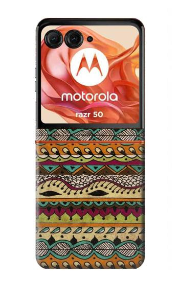 S2860 Boho Hippie Motif aztèque Etui Coque Housse pour Motorola Razr 70,60,50, Razr (2026, 2025, 2024)