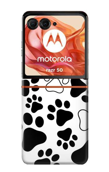 S2904 Chien d'impression de patte Etui Coque Housse pour Motorola Razr 70,60,50, Razr (2026, 2025, 2024)