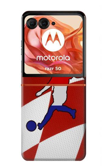 S2993 Croatie Football Football Etui Coque Housse pour Motorola Razr 50