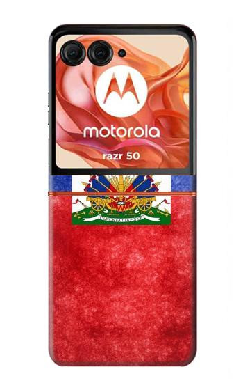 S3022 Haïti Drapeau Etui Coque Housse pour Motorola Razr 70,60,50, Razr (2026, 2025, 2024)