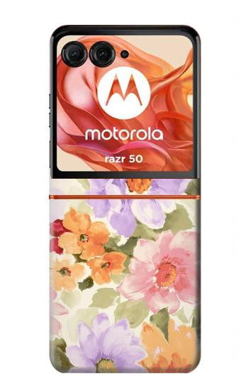 S3035 Peinture douce Fleur Etui Coque Housse pour Motorola Razr 70,60,50, Razr (2026, 2025, 2024)